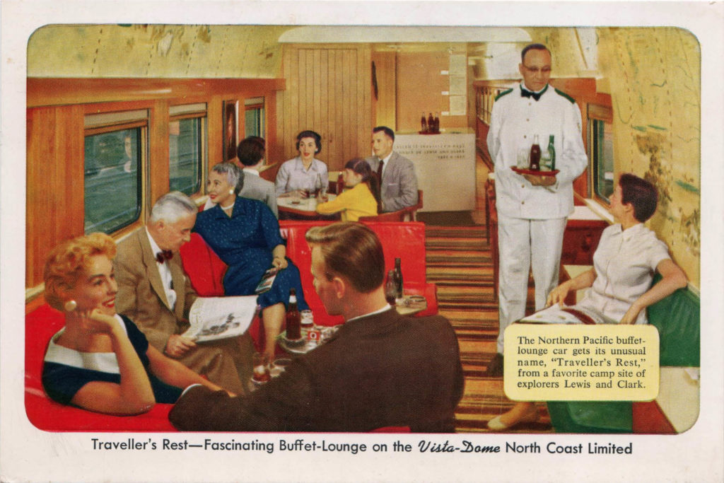Traveller's Rest Cocktail Lounge, North Coast Limited train